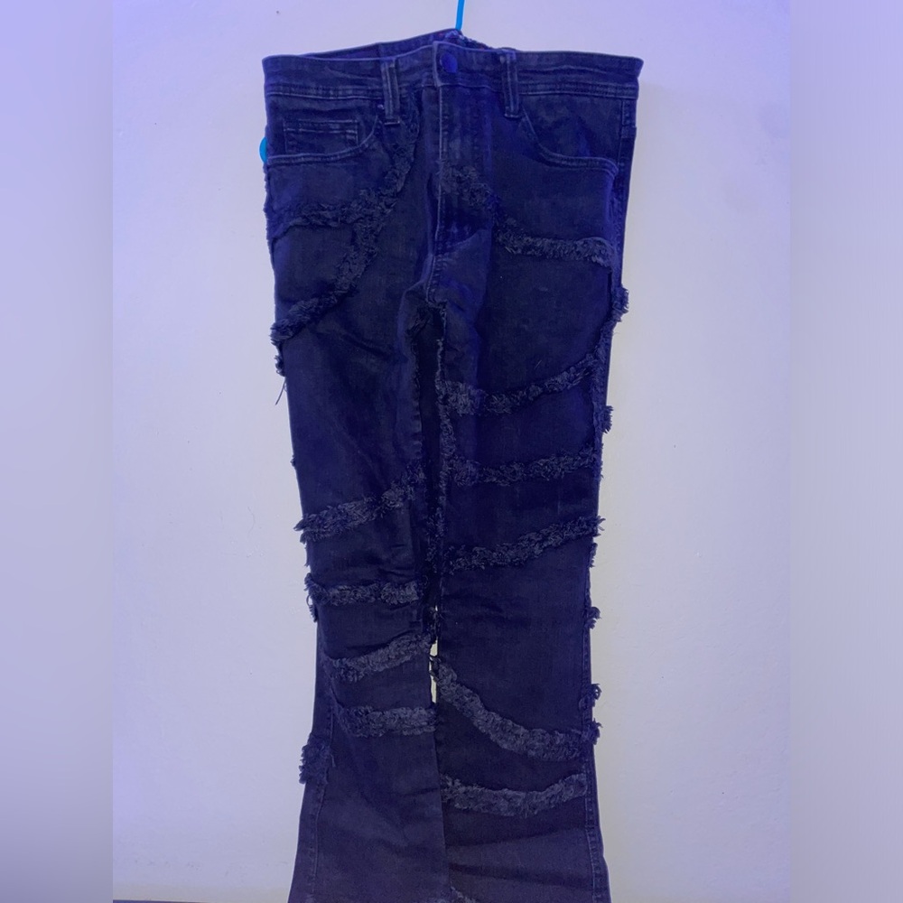 Stacked styled jeans